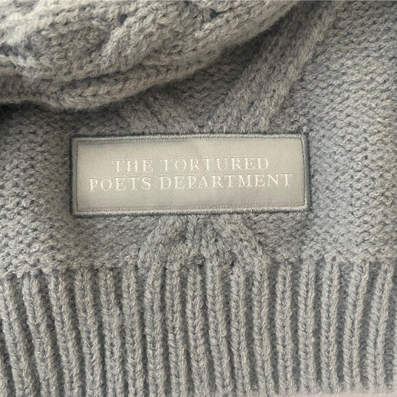 Taylor Swift The Tortured Poets Department Cardigan Gray - Picture 8 of 11